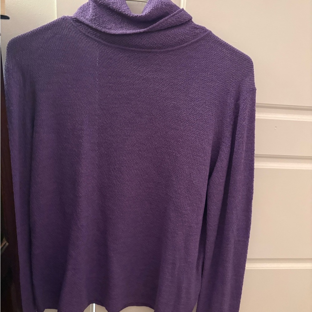 Eileen Fisher 100% Wool Turtleneck Sweater | Made with Italian Yarn | 90s / Y2K